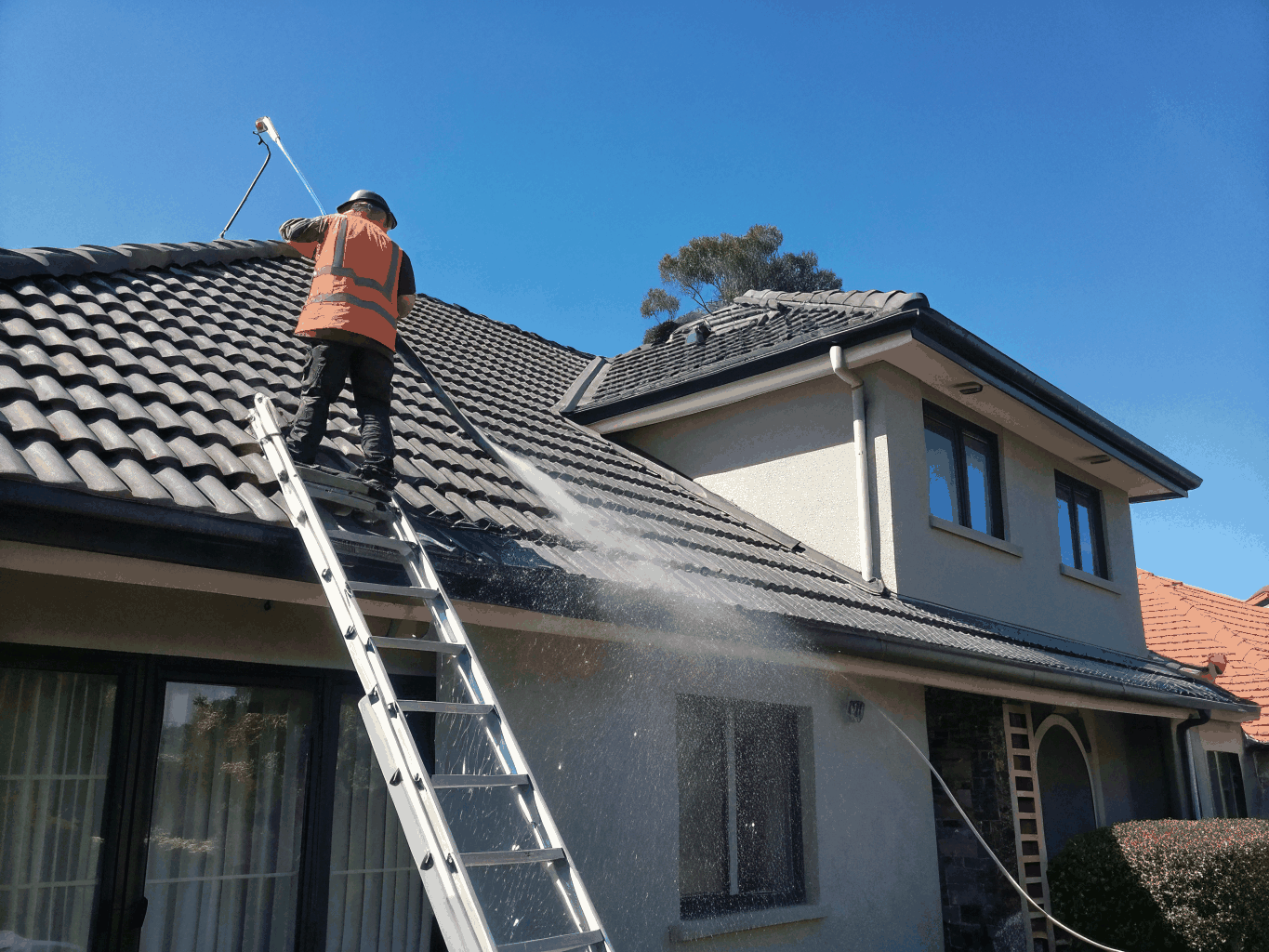 Professional flat roof cleaning for commercial buildings