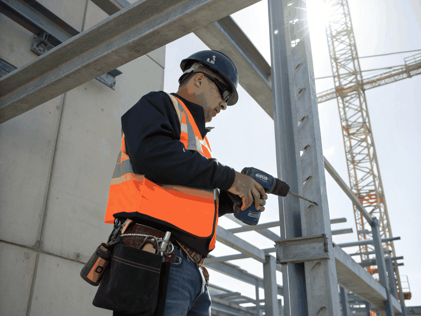Technician performing scheduled commercial maintenance