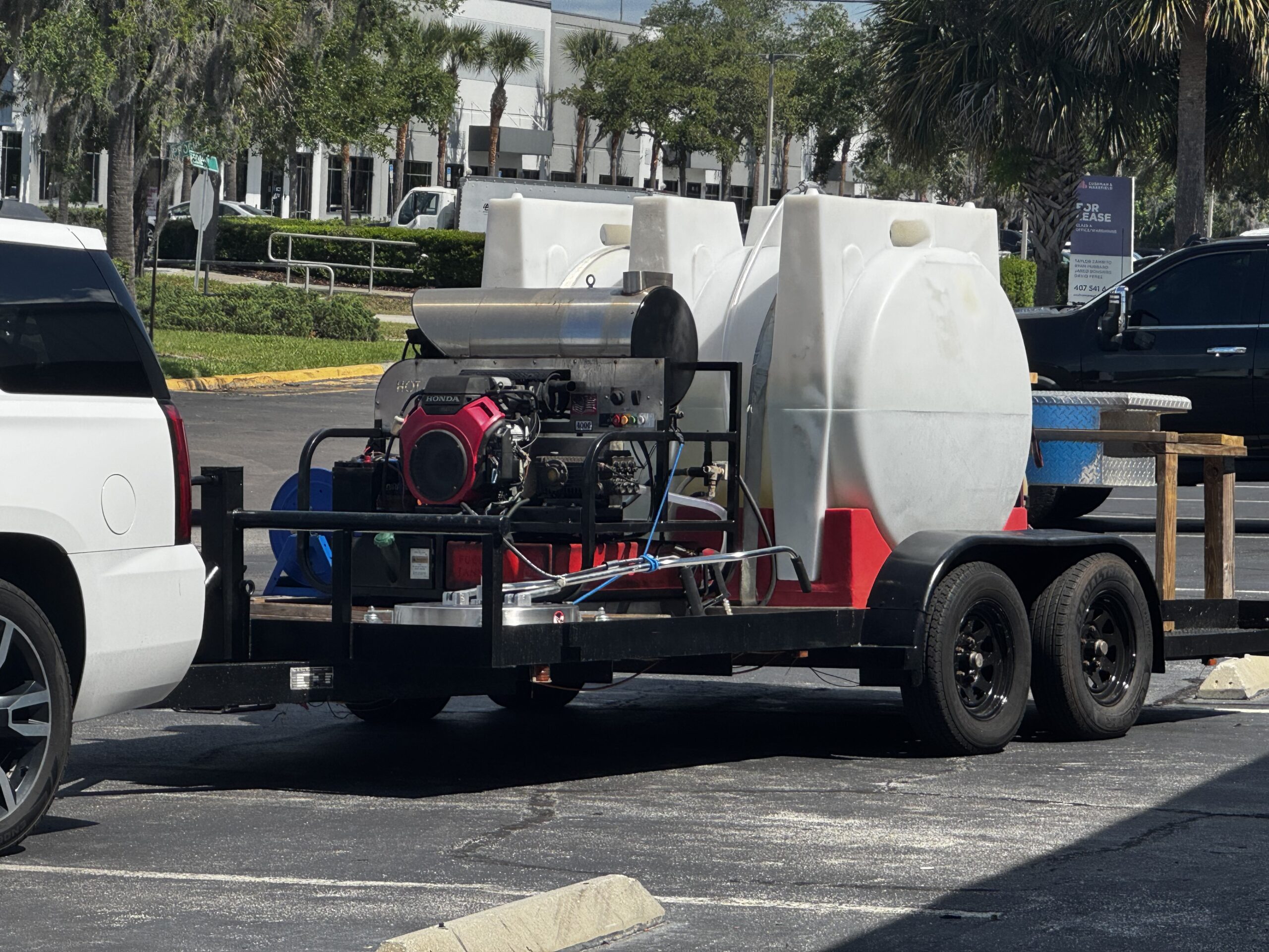 Professional pressure washing equipment