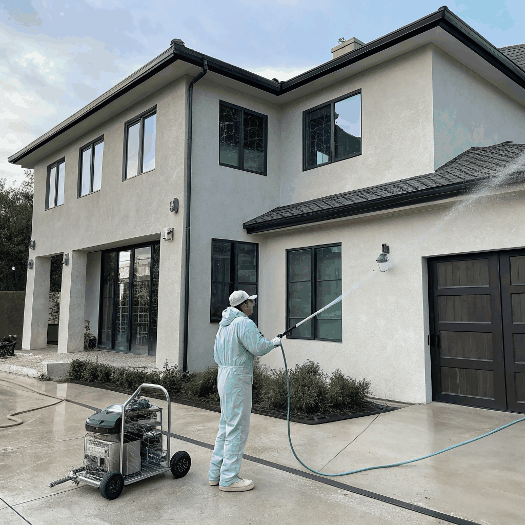 Clean house exterior